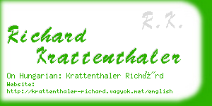 richard krattenthaler business card